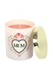 KDMD Mum Folk Heart French Tulip Candle - Calming Gift for Mother's Day in Off-White - thumbnail 3