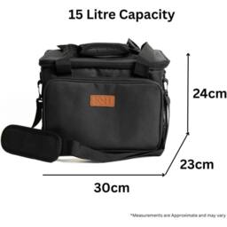 Kingsley & Harper 15L Insulated Cool Bag - Leak-Proof Thermal Lunch & Picnic Tote in Black - Size: Large - thumbnail 2