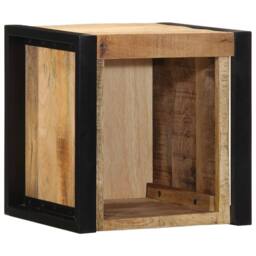 Berkfield Home Beautiful Bedside Cabinets 2 pcs 40x35x40 cm Solid Rough Wood Mango in Brown - Size: 40 x 35 x 40 cm - thumbnail 1