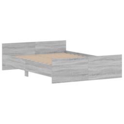 Berkfield Home Bed Frame with Headboard & Footboard Grey Sonoma 140x190 cm - thumbnail 3