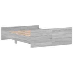 Berkfield Home Bed Frame with Headboard & Footboard Grey Sonoma 140x190 cm - thumbnail 6