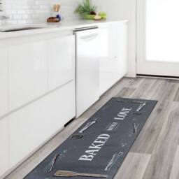 The Rug Shop UK Grey Natural Modern Pictorial Easy to Clean Mat - Size: 50 cm x 75 cm - thumbnail 2