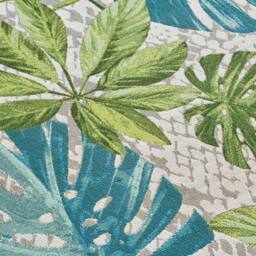 THE RUGS Flair Indoor Outdoor Rug & Runner Tropical Flatweave Patio Rug in Green - Size: 160 cm x 235 cm - thumbnail 2