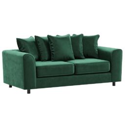 Furnishings For Less UK Brooklyn Plush Velvet Foam Fabric Sofa Set 3 & 2 Seater sofa in Green - thumbnail 2