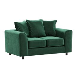 Furnishings For Less UK Brooklyn Plush Velvet Foam Fabric Sofa Set 3 & 2 Seater sofa in Green - thumbnail 3