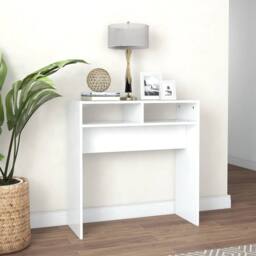 Berkfield Home Decorative Console Table White 78x30x80 cm Engineered Wood - Size: 78 x 30 x 80 cm