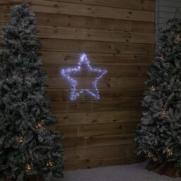 Samuel Alexander 60cm Light up Metal Hanging Christmas Star Decoration with 280 White LEDs - thumbnail 8