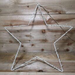 Samuel Alexander 60cm Light up Metal Hanging Christmas Star Decoration with 280 White LEDs - thumbnail 5