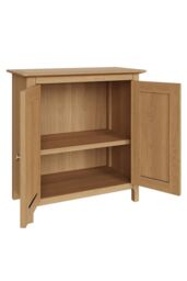 FWStyle 2 Door Compact Sideboard Natural Oak Finish in Brown - thumbnail 3