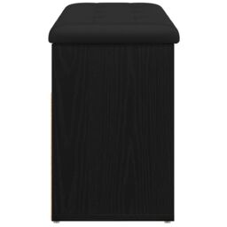 Berkfield Home Storage Bench Black Oak 80x30x45 cm Engineered Wood - Size: 80 x 30 x 45 cm - thumbnail 7