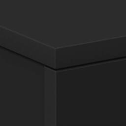Berkfield Home Elegant Bedside Cabinet Black 38x35x56 cm Engineered Wood - Size: 38 x 35 x 56 cm - thumbnail 9