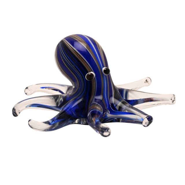 Objets d'Art Glass Figurine Deep Blue Octopus - image 1
