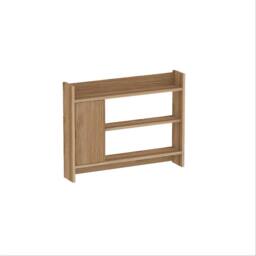 Decortie 'Fleet' Wall-Mounted Shelf Unit with Cabinet in Brown - thumbnail 2