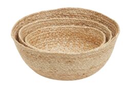 Orsina Lidi Set Of Three Jute Baskets, Renewable jute in Natural - thumbnail 2