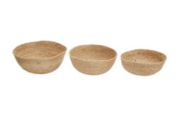 Orsina Lidi Set Of Three Jute Baskets, Renewable jute in Natural - thumbnail 1