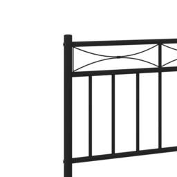 Berkfield Home Metal Bed Frame with Headboard Black 80x200 cm - thumbnail 8
