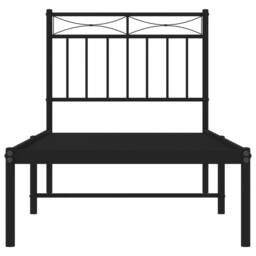 Berkfield Home Metal Bed Frame with Headboard Black 80x200 cm - thumbnail 5