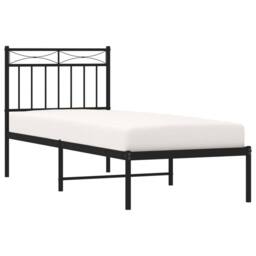 Berkfield Home Metal Bed Frame with Headboard Black 80x200 cm - thumbnail 1