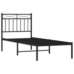 Berkfield Home Metal Bed Frame with Headboard Black 80x200 cm - thumbnail 4