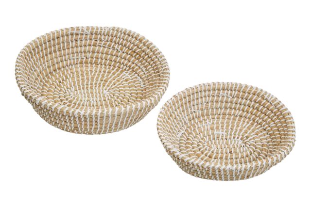Orsina Lidi Set Of Two Baskets With White Detail - image 1