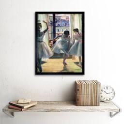 "Artery8 Edgar Degas Three Dancers A Practice Room Old Master Framed Art Print in Blue - Size: W12"" x H16""" - thumbnail 2