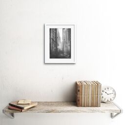 "Artery8 Wall Art Print Forest City Urban Skyscrapers Trees Combined Photograph Framed Art in White - Size: W7"" x H9""" - thumbnail 2