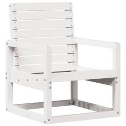 Berkfield Home 3 Piece Garden Lounge Set White Solid Wood Pine - thumbnail 4