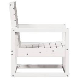 Berkfield Home 3 Piece Garden Lounge Set White Solid Wood Pine - thumbnail 5