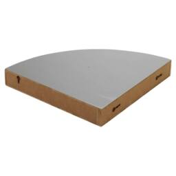 Kelvenix 3 x Grey Floating Wooden Wall Mount Corner Shelf Display Unit MDF Shelf - thumbnail 4