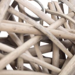Red Hamper Wicker Full Antique Wash Heart in Grey - thumbnail 2