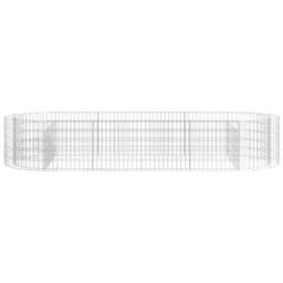 Berkfield Home Durable Gabion Raised Bed Galvanised Iron 300x100x50 cm in Silver - Size: 300 x 100 x 50 cm - thumbnail 4