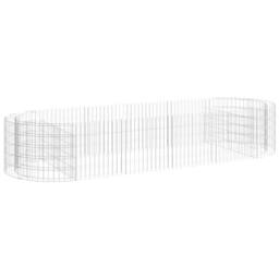 Berkfield Home Durable Gabion Raised Bed Galvanised Iron 300x100x50 cm in Silver - Size: 300 x 100 x 50 cm - thumbnail 3