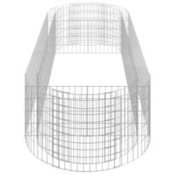 Berkfield Home Durable Gabion Raised Bed Galvanised Iron 300x100x50 cm in Silver - Size: 300 x 100 x 50 cm - thumbnail 5