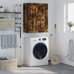Berkfield Home Wall Mounted Cabinet Smoked Oak 69.5x34x90 cm Engineered Wood in Brown - thumbnail 1