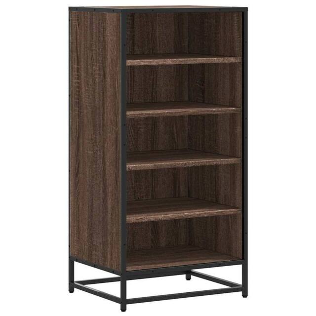 Berkfield Home Shoe Rack Brown Oak 48x38x97.5 cm Engineered Wood - image 1