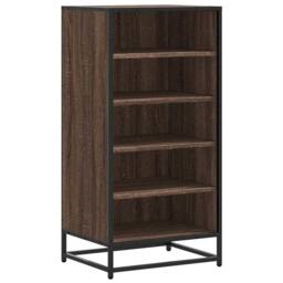 Berkfield Home Shoe Rack Brown Oak 48x38x97.5 cm Engineered Wood - thumbnail 1