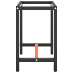 Berkfield Home Work Bench Frame Matte Black & Matte Red 70x50x79 cm Metal - Size: 70 x 50 x 79 cm - thumbnail 4