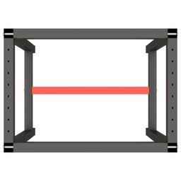 Berkfield Home Work Bench Frame Matte Black & Matte Red 70x50x79 cm Metal - Size: 70 x 50 x 79 cm - thumbnail 5