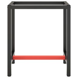 Berkfield Home Work Bench Frame Matte Black & Matte Red 70x50x79 cm Metal - Size: 70 x 50 x 79 cm - thumbnail 3