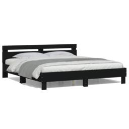 Berkfield Home Bed Frame with LED without Mattress Black 200x200 cm - thumbnail 5