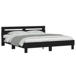Berkfield Home Bed Frame with LED without Mattress Black 200x200 cm - thumbnail 3