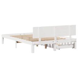 Berkfield Home Bed Frame with Drawers without Mattress White 150x200 cm King Size - thumbnail 6