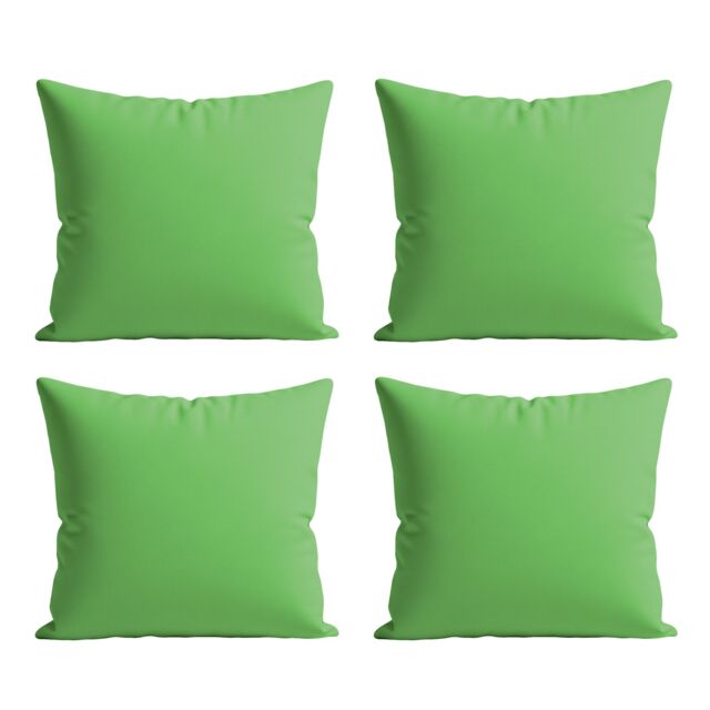 Snug City Waterproof Outdoor Garden Cushion Covers Patio Cushion Cover Cases Square Pack Of 4 in Light Green - Size: 60 cm x 60 cm - image 1