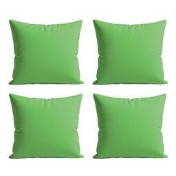 Snug City Waterproof Outdoor Garden Cushion Covers Patio Cushion Cover Cases Square Pack Of 4 in Light Green - Size: 60 cm x 60 cm