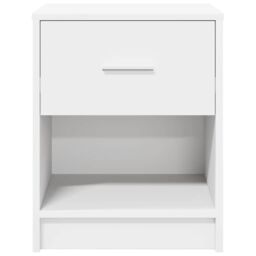 Berkfield Home Bedside Cabinets 2 pcs with Drawer White 40x34x50 cm in Black - Size: 40 x 34 x 50 cm - thumbnail 4