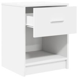 Berkfield Home Bedside Cabinets 2 pcs with Drawer White 40x34x50 cm in Black - Size: 40 x 34 x 50 cm - thumbnail 5
