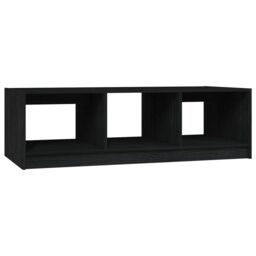 Berkfield Home Coffee Table Black 110x50x34 cm Solid Pinewood - Size: 110 x 50 x 34 cm - thumbnail 2