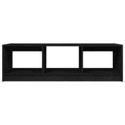Berkfield Home Coffee Table Black 110x50x34 cm Solid Pinewood - Size: 110 x 50 x 34 cm - thumbnail 5