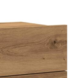 Berkfield Home Wall-mounted Bedside Cabinets 2 pcs Artisan Oak 40x32x30 cm in Brown - Size: 40 x 32 x 30 cm - thumbnail 8