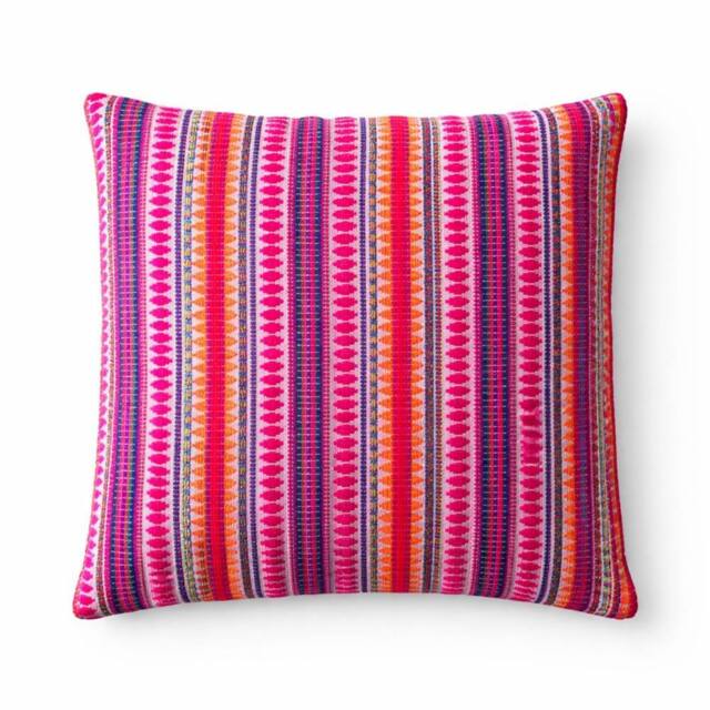 Serenityy Classic Cushion Cover Neon Stripes Cotton 45x45cm - Size: 45 cm x 45 cm - image 1
